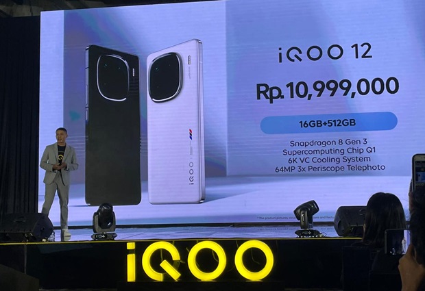 Iqoo 12 resmi diluncurkan di Indonesia, dibanderol hampir Rp 11 jutaan