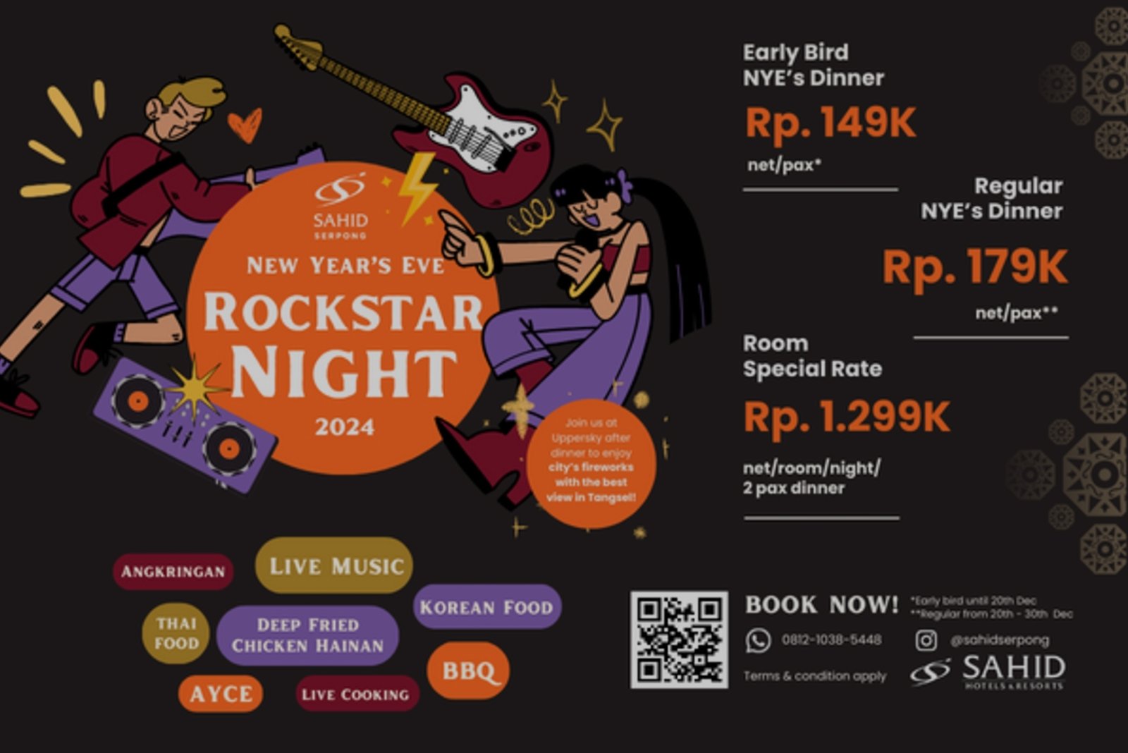 Rayakan Tahun Baru, Hotel Sahid Serpong hadirkan Rockstar Night Dinner mulai dari Rp 149 ribu